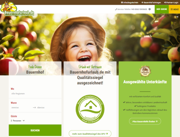 Bauernhofurlaub.de - Das Portal von Landwirten für Landwirte